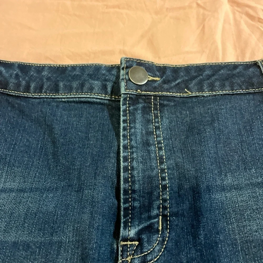 A Beautiful Soul Short Denim Boho Stonewashed Costal Cowgirl Skirt Sz 18/20 NWT
